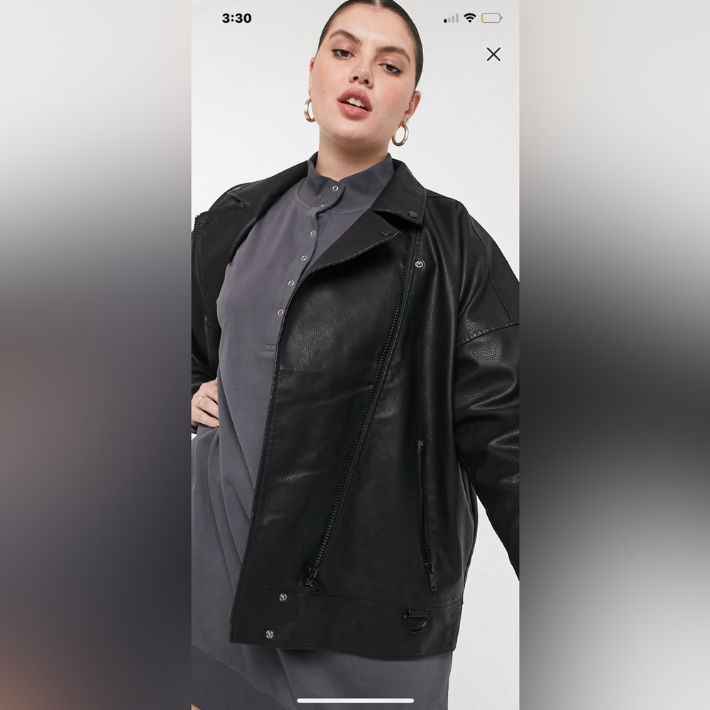 ASOS new with tags oversized leather jacket